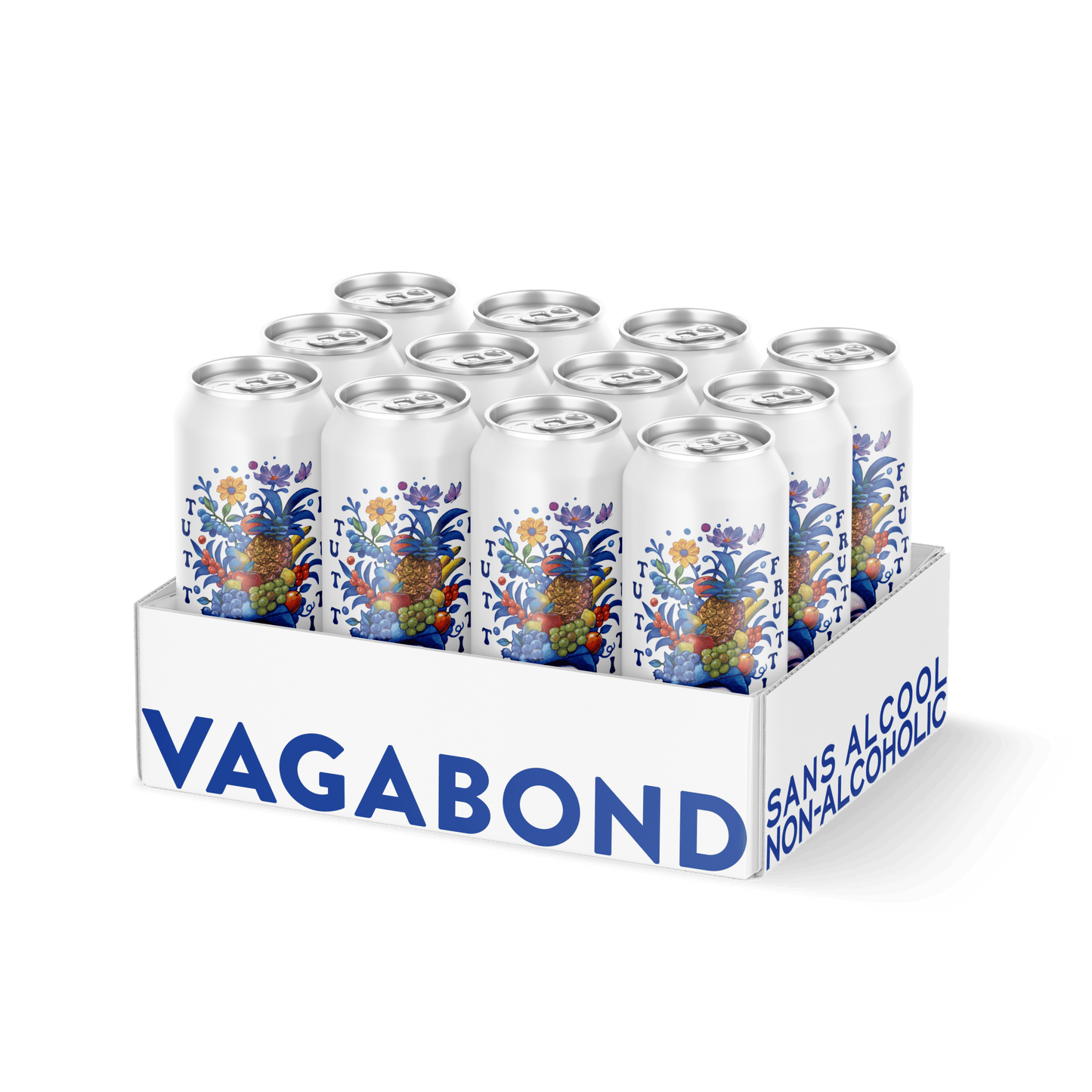 Caisse de 12 de Tutti Frutti Bieres Vagabond biere sour sans alcool petits fruits canette 473ml