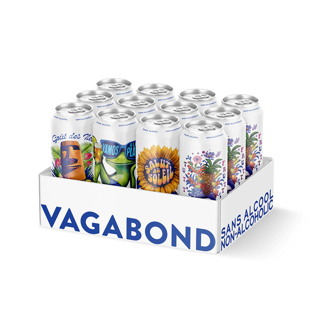 Caisse mixte Bieres Vagabond bieres sans alcool assortiment 473ml