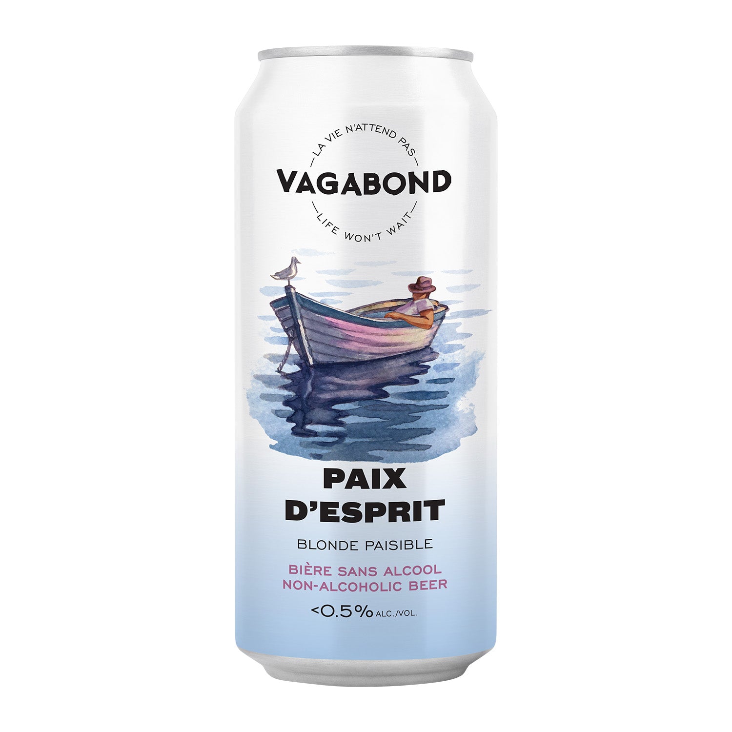 Paix d'Esprit Bieres Vagabond biere sans alcool blonde douce canette 473ml