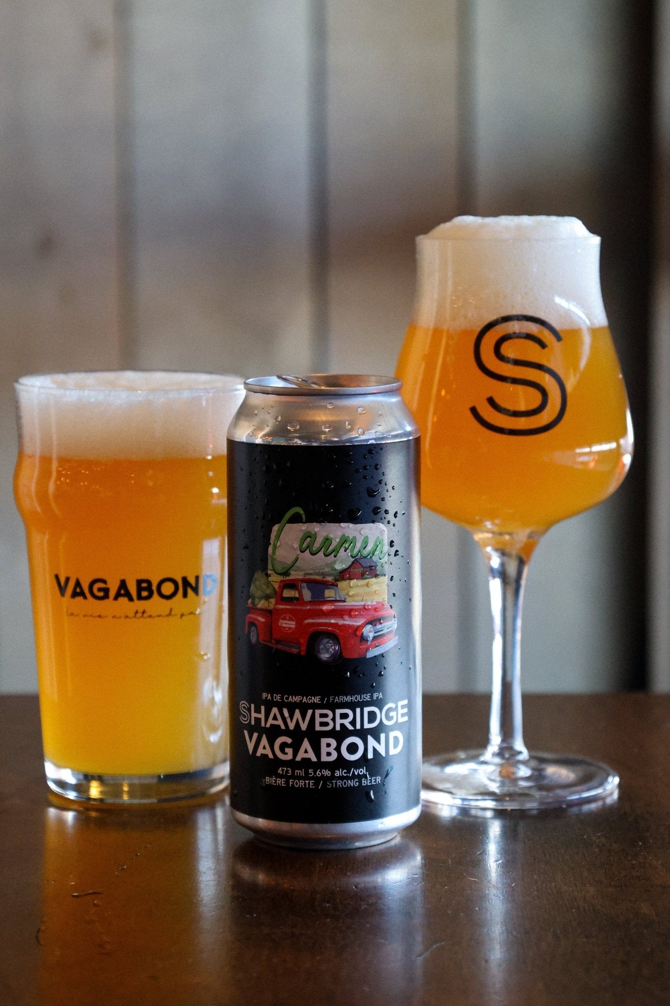 Carmen biere collabo Bieres Vagabond x Shawbridge IPA de campagne en canette